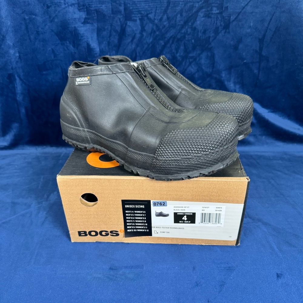 NEW Bogs Overshoe Zip Composite Safety Toe Women's 6 Men's 4 0762